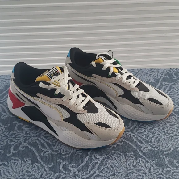PUMA RS-X3 | SZ 9 | Unisex | Athletic Shoes| #374290-01 Puma RS-X3 Wave Racer Elektro Green Athletic Big Kids  main image 4